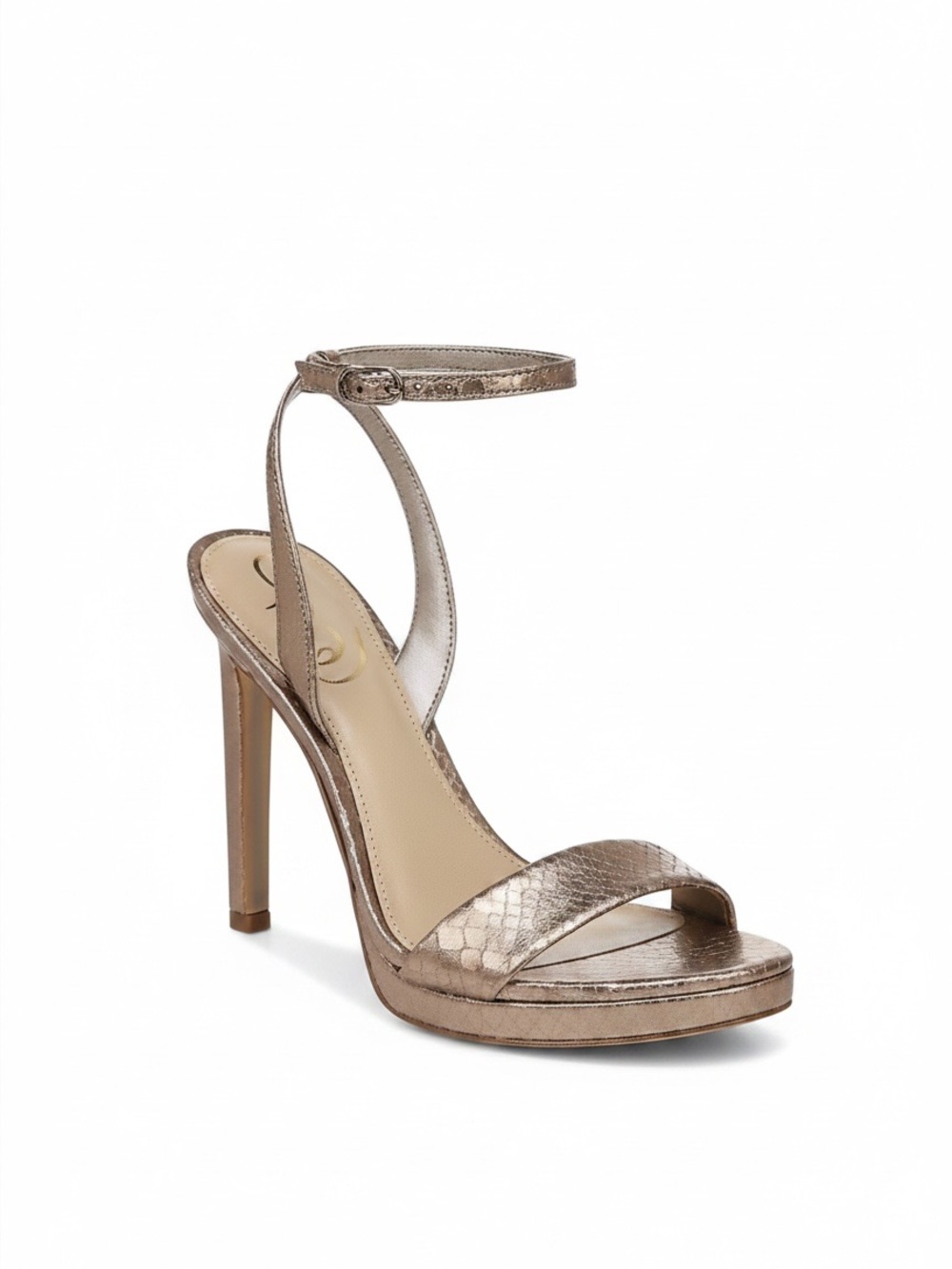 Sam Edelman Snakeskin Jade Ankle Strap Platform Heals